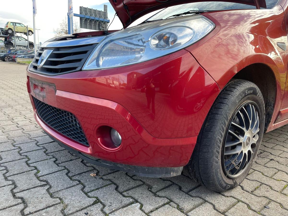 Dacia Sandero 1 original Stoßstange Stoßfänger vorn TEB76 Rouge de Feu BJ09